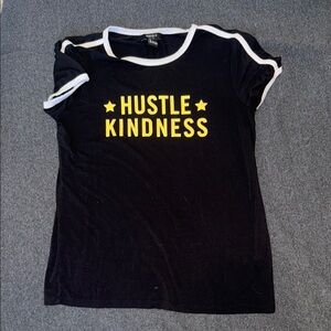 Forever 21 Black Tee with Yellow Print